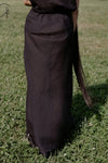 BASERANGE Linen Skirt Portugal BAS-SKDY-SL-000-HEI Black